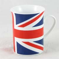 British Brands Mug Fluted Mug Union Jack Design Bone China 227g