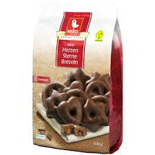 Weiss Mini Hearts Stars and Pretzels with Dark Chocolate Bag 400g