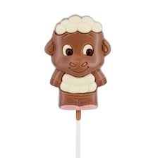 Belfine Lollipop Lenny Sheep Farm Animals Milk Chocolate 25g