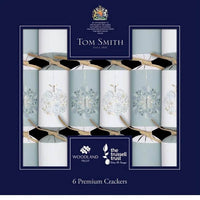 Tom Smith Christmas Crackers Classic White and French Grey Snowflake Ornaments Holographic 6 x 14 Inch 280g