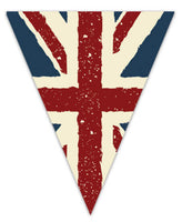 Vintage Union Jack Paper Bunting (12 Flags) 20g